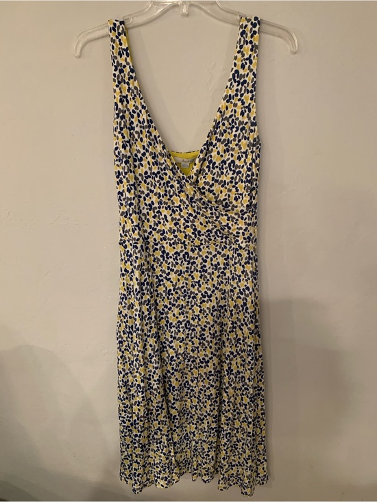 Boden Dresses & Skirts - Boden Yellow & Blue Floral Wrap-Effect Midi Sun Dress UK10/US 6 no flaw